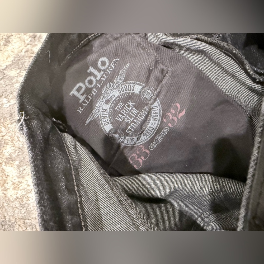 Ralph Lauren Charcoal Slim Straight Jeans - Picture 3 of 5